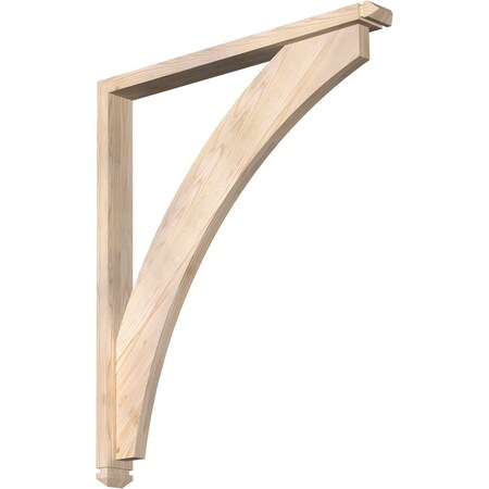 Thorton Arts And Crafts Smooth Bracket W/ Offset Brace, Douglas Fir, 3 1/2W X 34D X 40H